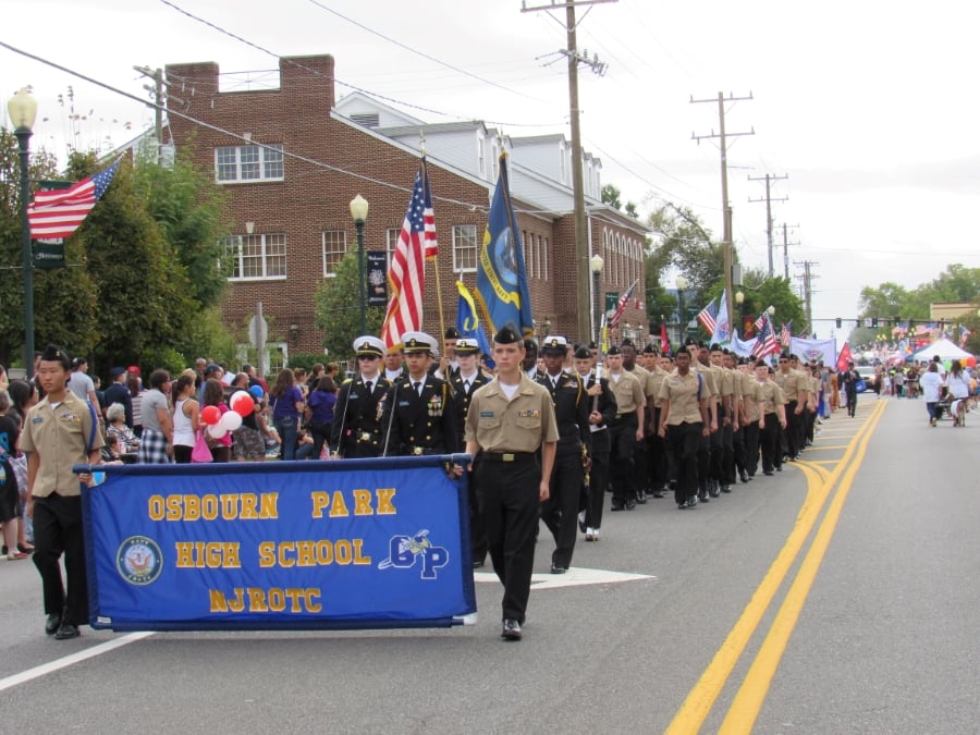 Students participating in Parade Students participating in Parade