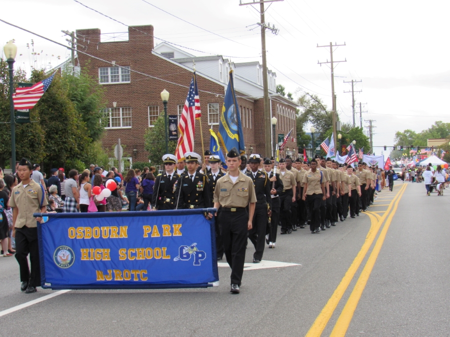 Students participating in Parade