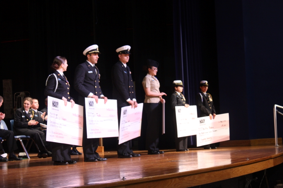 Student receiving scholarships in 2014